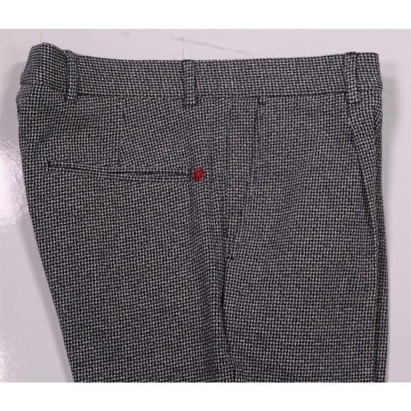 Manuel Ritz Blue/White Knit Woven Cotton Slim Fit Pleated Dress Pants 33x27 - Picture 2 of 9